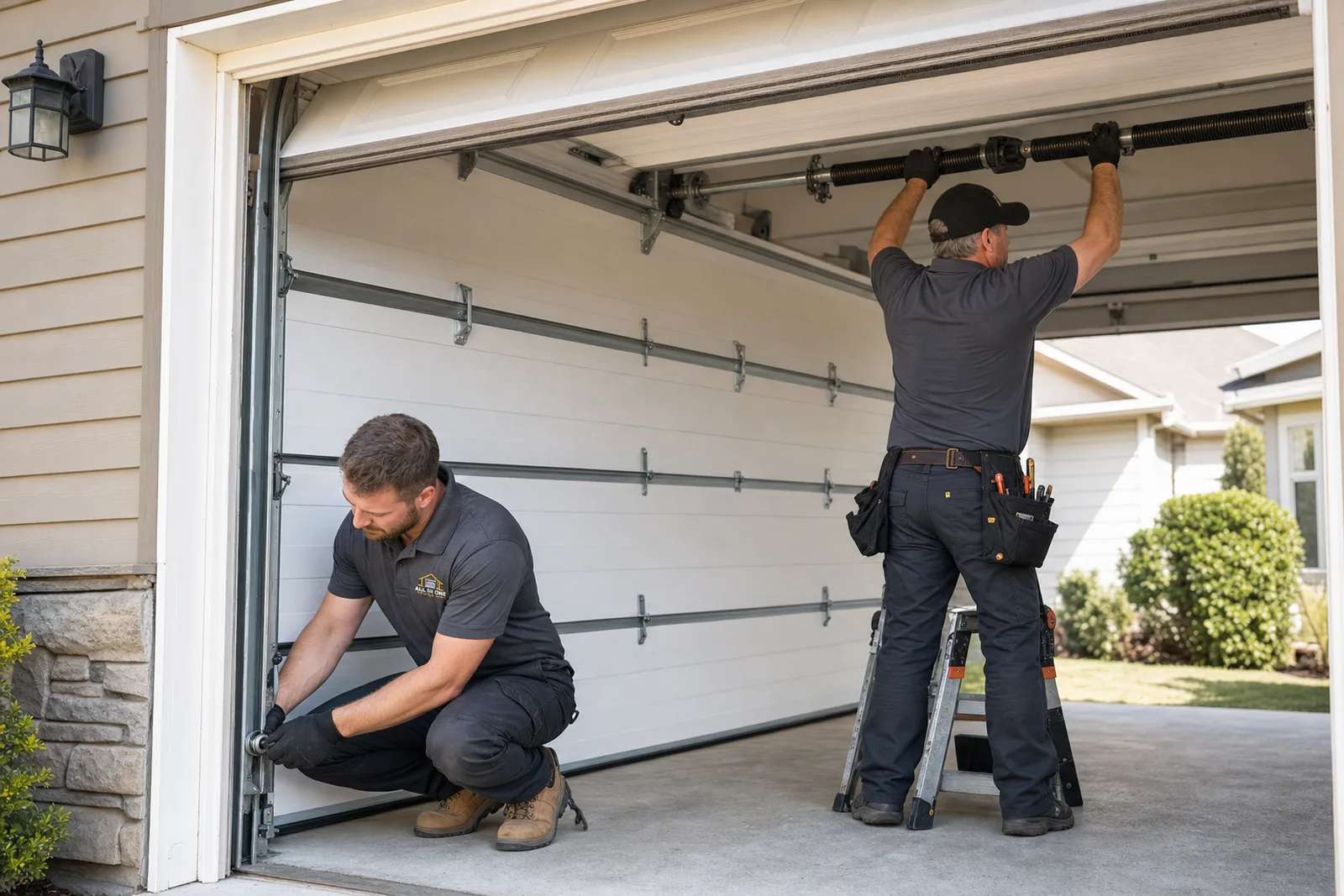 Garage door maintenance technicians on-site NYC